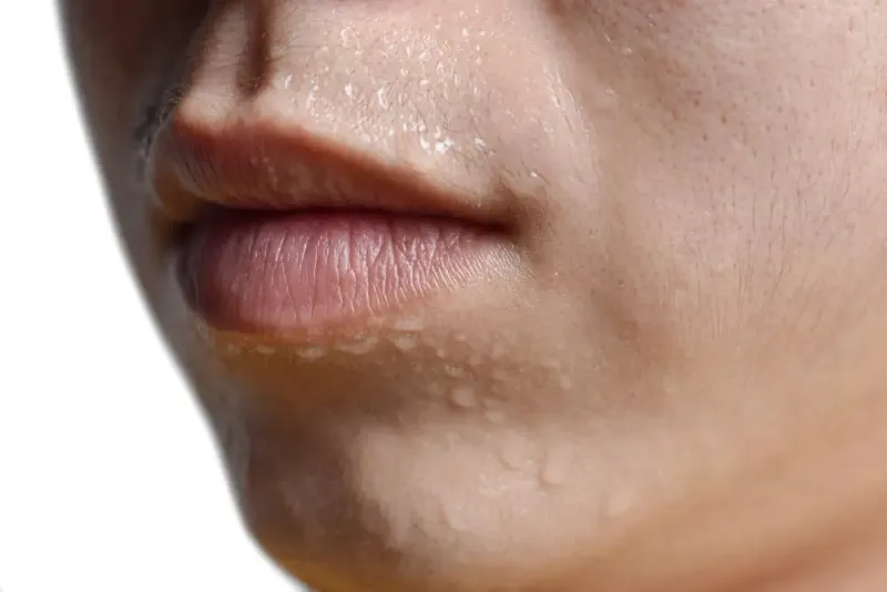 Facial sweating craniofacial hyperhidrosis treatment